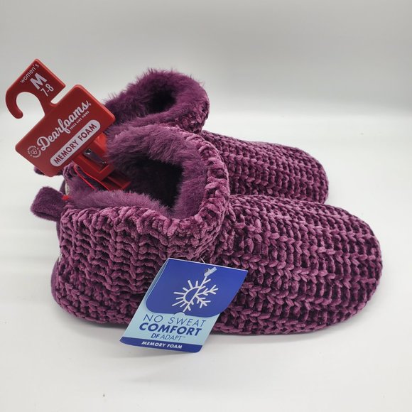 Dearfoams Women's Chenille Bootie Slipper | Medium (7-8) | NWT - Picture 4 of 5